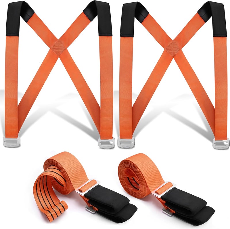 MOZETO Anti-Slip Moving Straps, 2-Person Shoulder Lifting and Moving System Lifting Straps for Moving Furniture, Appliances, Mattresses, Heavy Objects up to 800lbs - Image 1
